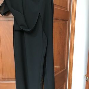 Dress pants Black crape with skirt overlay